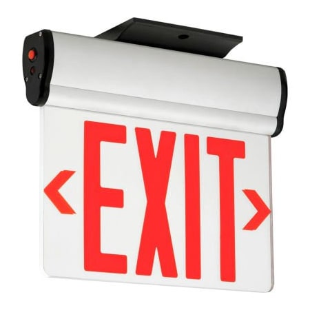 Hubbell Lighting Hubbell LED Edge-Lit Exit, Double-Face, Red Letters, Surface Mount, w/Battery Back-up CELS2RNE